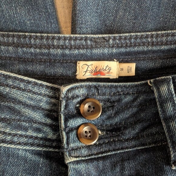 Faherty Wide Leg Jeans - Picture 2 of 5